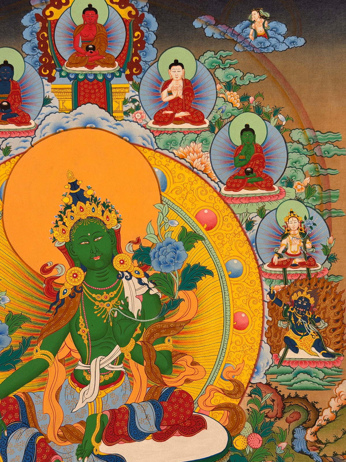 Green Tara Thangka