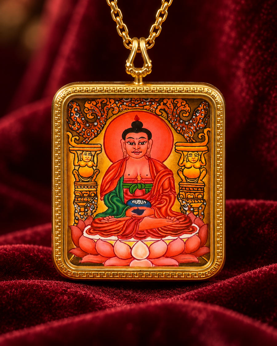 Locket Amitabha Buddha Thangka
