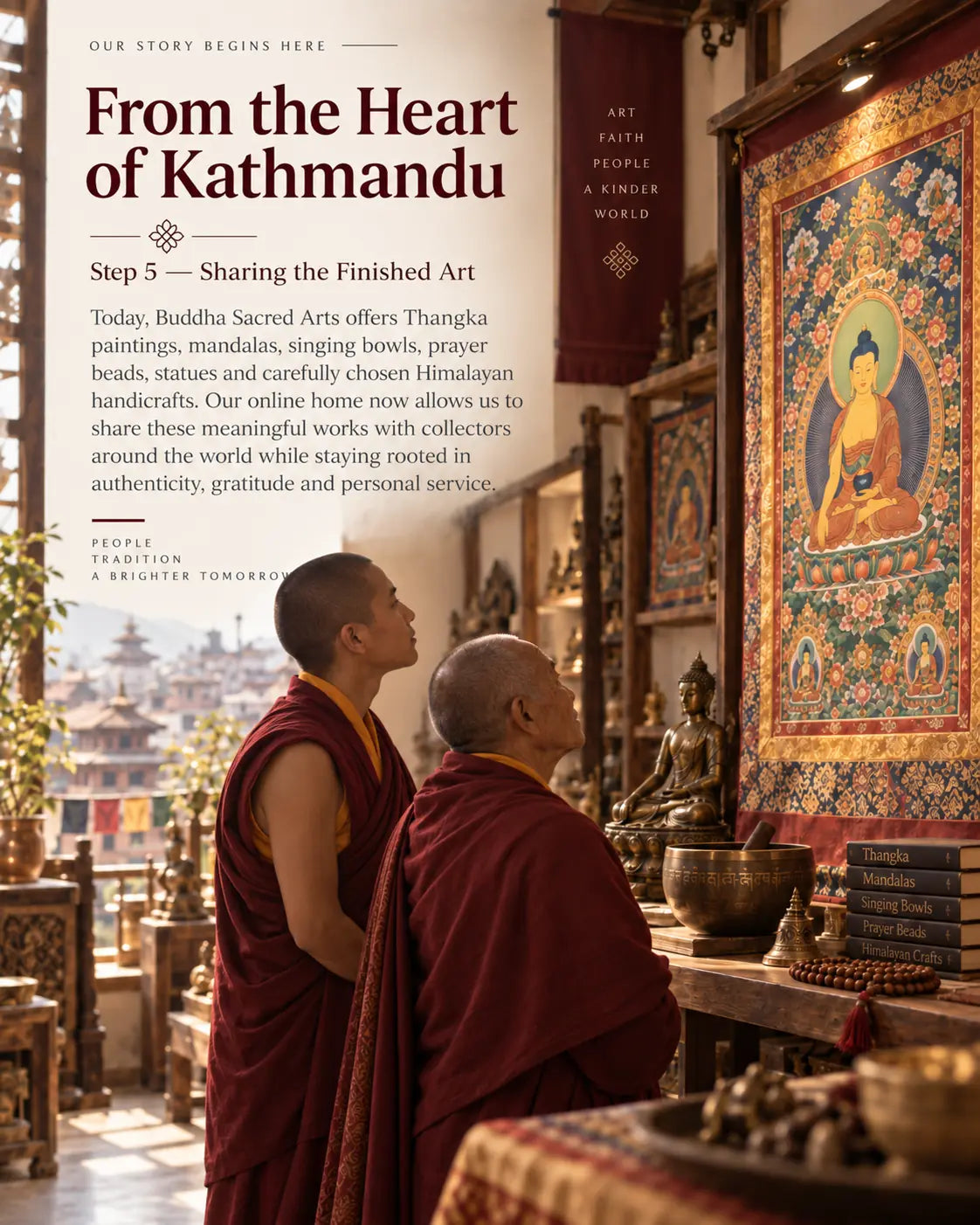 Sharing finished Himalayan sacred art with collectors around the world